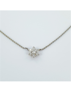 Collier diamant or 18 carats