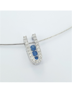 Collier saphirs diamants... 2