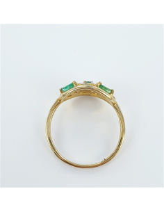 Bague émeraudes 9 carats 2