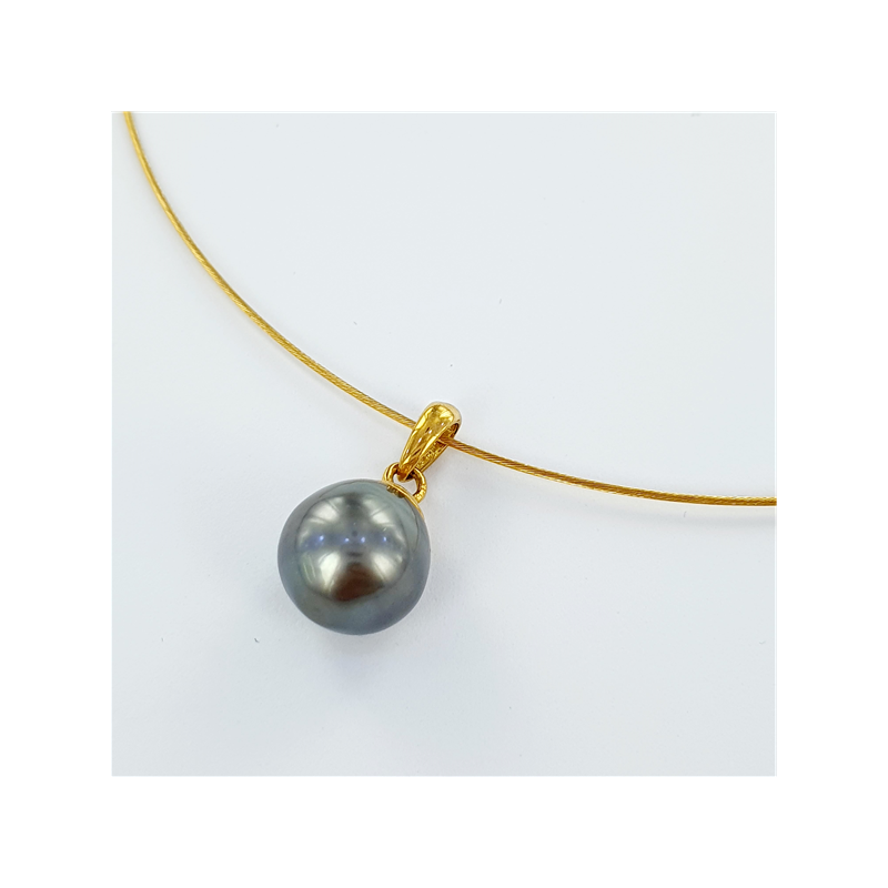 Collier perle de tahiti or 18 carats