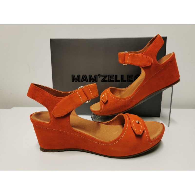 Sandale MAMZELLE cuir Darda orange