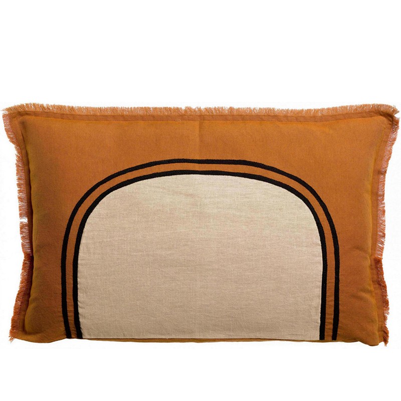 COUSSIN BICOLORE CUIVRE 40X65